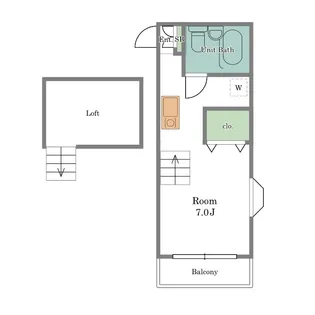 ハイツレインボー【2階】の間取り