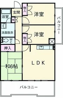 ヒルサイドコート松戸【2階】の間取り