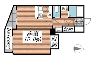 東京都新宿区北新宿1【マンション】の間取り