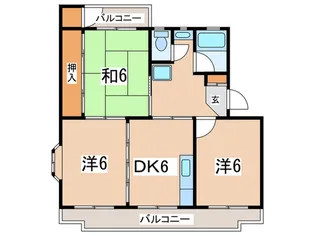ハイツ佐川【3階】の間取り