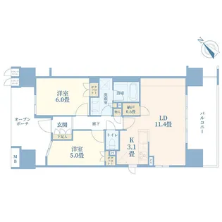 プラウドシティ池袋本町【4階】の間取り