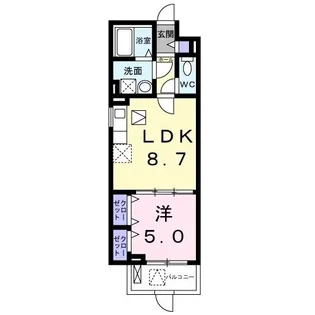 ソフィアコート加古川【1階】の間取り