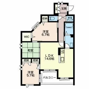 マストコート八潮【1階】の間取り