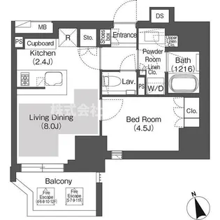 BelleVue千代田飯田橋【7階】の間取り