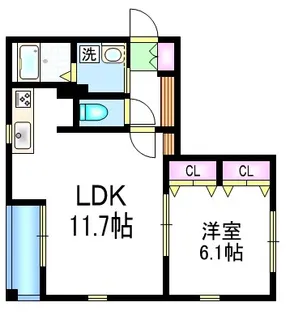 リュエル フォート【1階】の間取り