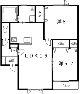 East GardenII【1階】の間取り