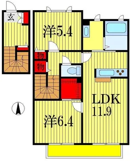 ディアコートI【2階】の間取り
