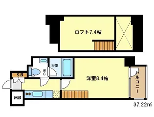 リセス大阪イースト【2階】の間取り