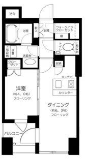 クオリア神南フラッツ【8階】の間取り