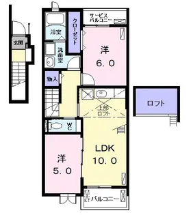アイランド・ルガート【2階】の間取り