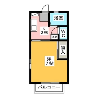 シャトー扇菊【2階】の間取り