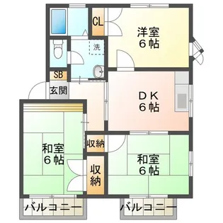 コンフォール A棟【2階】の間取り