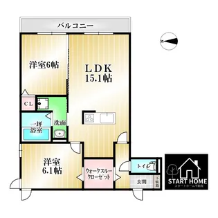 Oriens【3階】の間取り