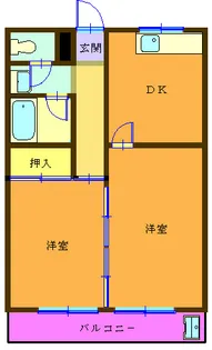 神宮ハイツ【4階】の間取り