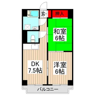 ライオンズマンション赤塚【4階】の間取り