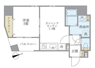 KDXレジデンス元浅草【4階】の間取り