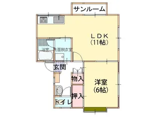 ミッキーハウスIII【2階】の間取り