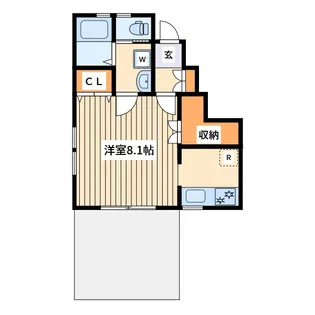 ラピスコート菊名【1階】の間取り