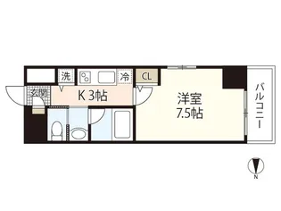 プラージュ村本【7階】の間取り