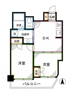 クレアシオン中野北【7階】の間取り