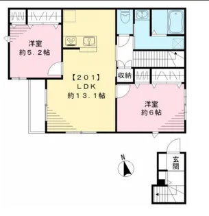 FLAT KOMA フラットコマ【2階】の間取り