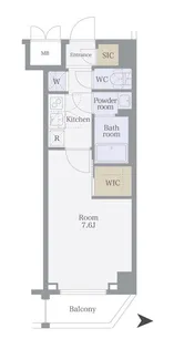 ハーモニーレジデンス東京イーストサイド【6階】の間取り