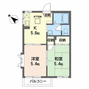 アバンティ南光台南B【1階】の間取り