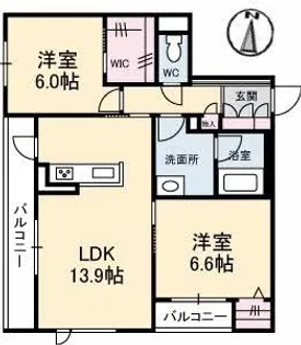 アベニール【3階】の間取り