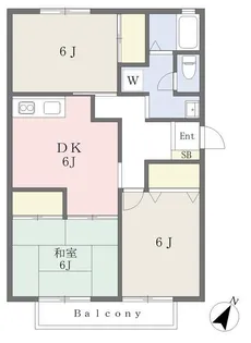エンブレム壱番館D棟【2階】の間取り