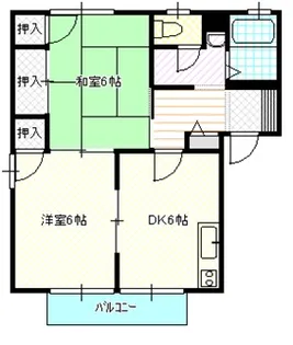 パークサイドディアスB【2階】の間取り