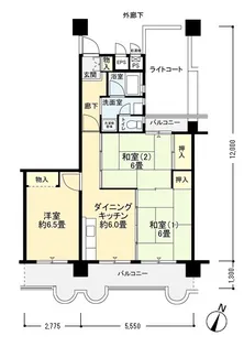 フロール新杉田【7階】の間取り