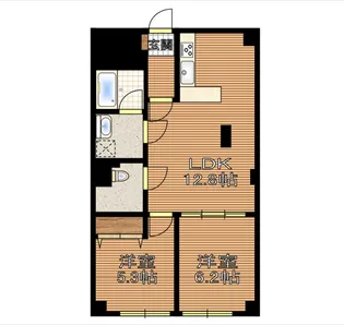 湯島ハイタウンB棟【12階】の間取り