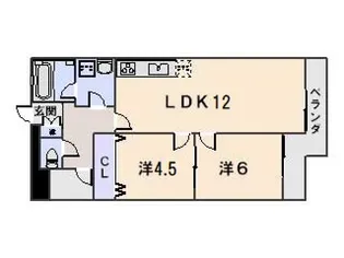 ビューハイツ京都山科【3階】の間取り