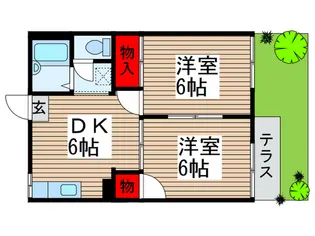 サニーエステート【1階】の間取り