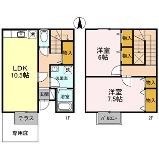 コルナスコート A棟の間取り