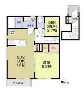 フォレストコートB棟【2階】の間取り