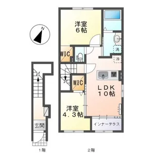 スターテラスII田益【2階】の間取り