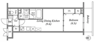 プライムガーデン若木【2階】の間取り