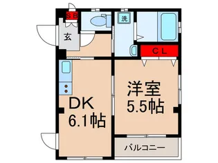 SOLBIOS沖杉【2階】の間取り