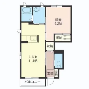 【シャーメゾン】ソ・ルーチェ【1階】の間取り