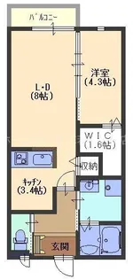 クレメント【1階】の間取り