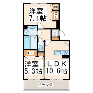 ボナール・ユキ【1階】の間取り