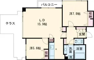 ガーデン杉並方南【1階】の間取り