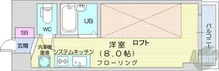 メゾンクレスト元町【7階】の間取り