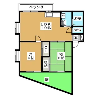 スクエア一番館 西館【1階】の間取り
