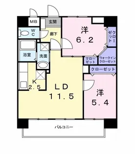 スカイシャトレ柚須【7階】の間取り