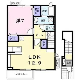 プリムローズII【2階】の間取り