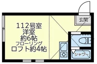 ユナイト東門前モンターナの杜【2階】の間取り