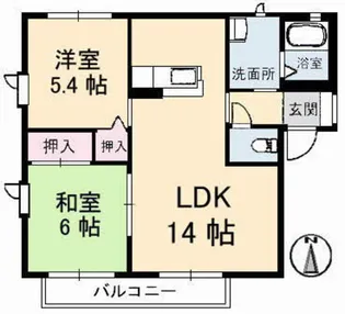 ボンヌメゾン B棟【2階】の間取り