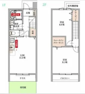 LAMINA東海岸【1階】の間取り